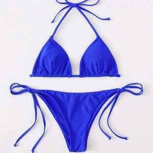 SHEIN Blue Bikini, S